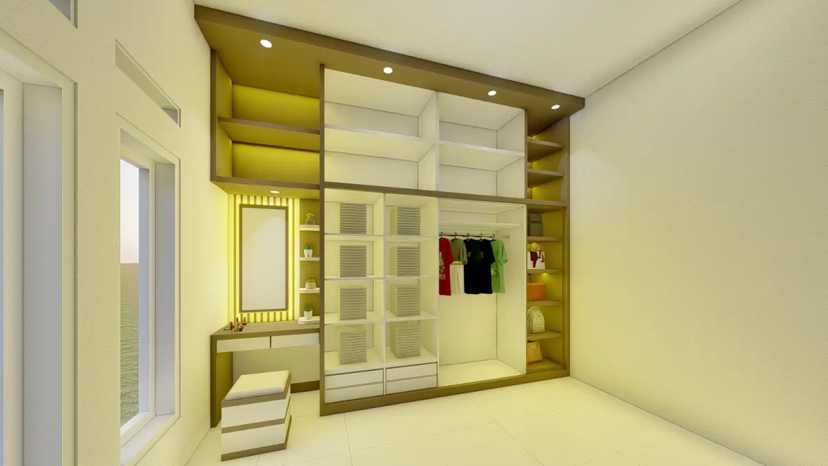 Kamar Set Elegan Interior S2 Bandar Lampung